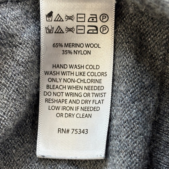 Max Studio Merino Wool Blend Open Front Cardigan XS Gray Pockets Grey Classic - Picture 9 of 10